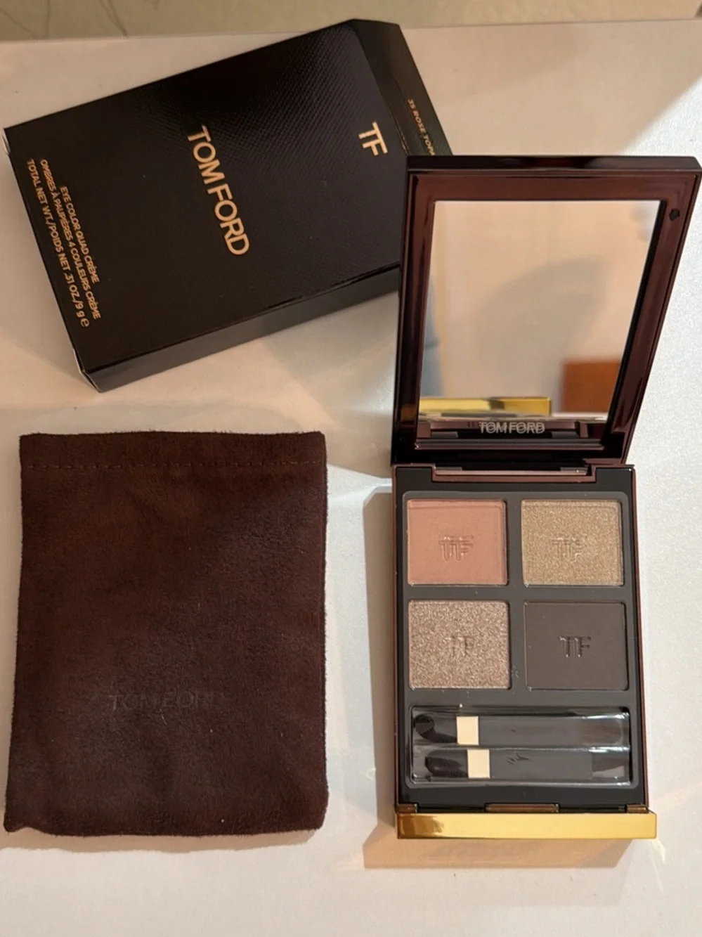 Tom Ford Rose Topaz Eyeshadow Quad - Beige Pink & Deep Brown